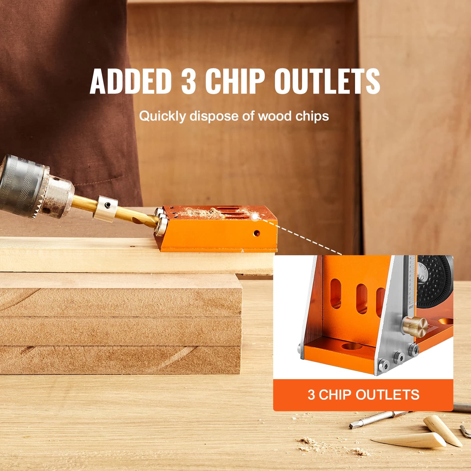 Pocket Hole Jig Kit | 30-Piece System with Adjustable Guide & Step Drills - Thumbnail 7