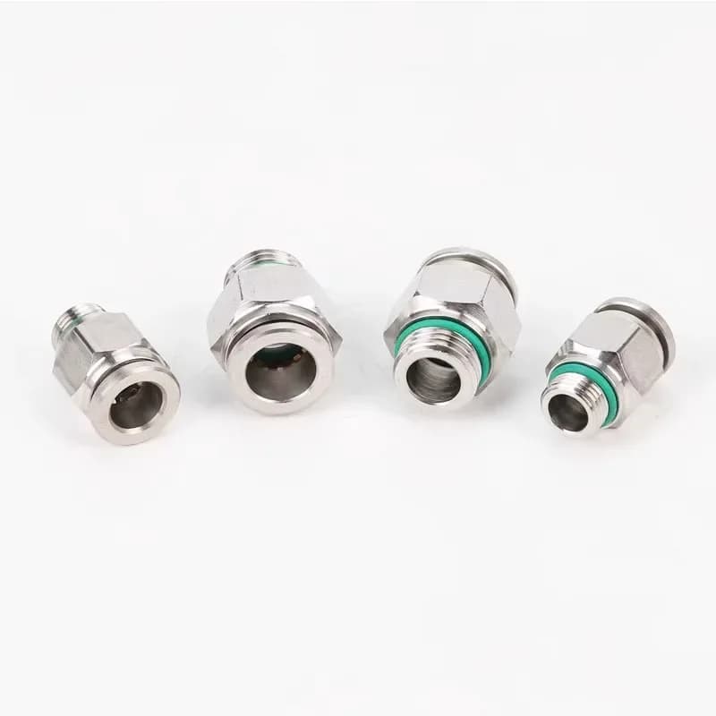 10-Pack Stainless Steel Quick Connectors | 1/8 G Thread for Pneumatic & Hydraulic Systems - Thumbnail 5