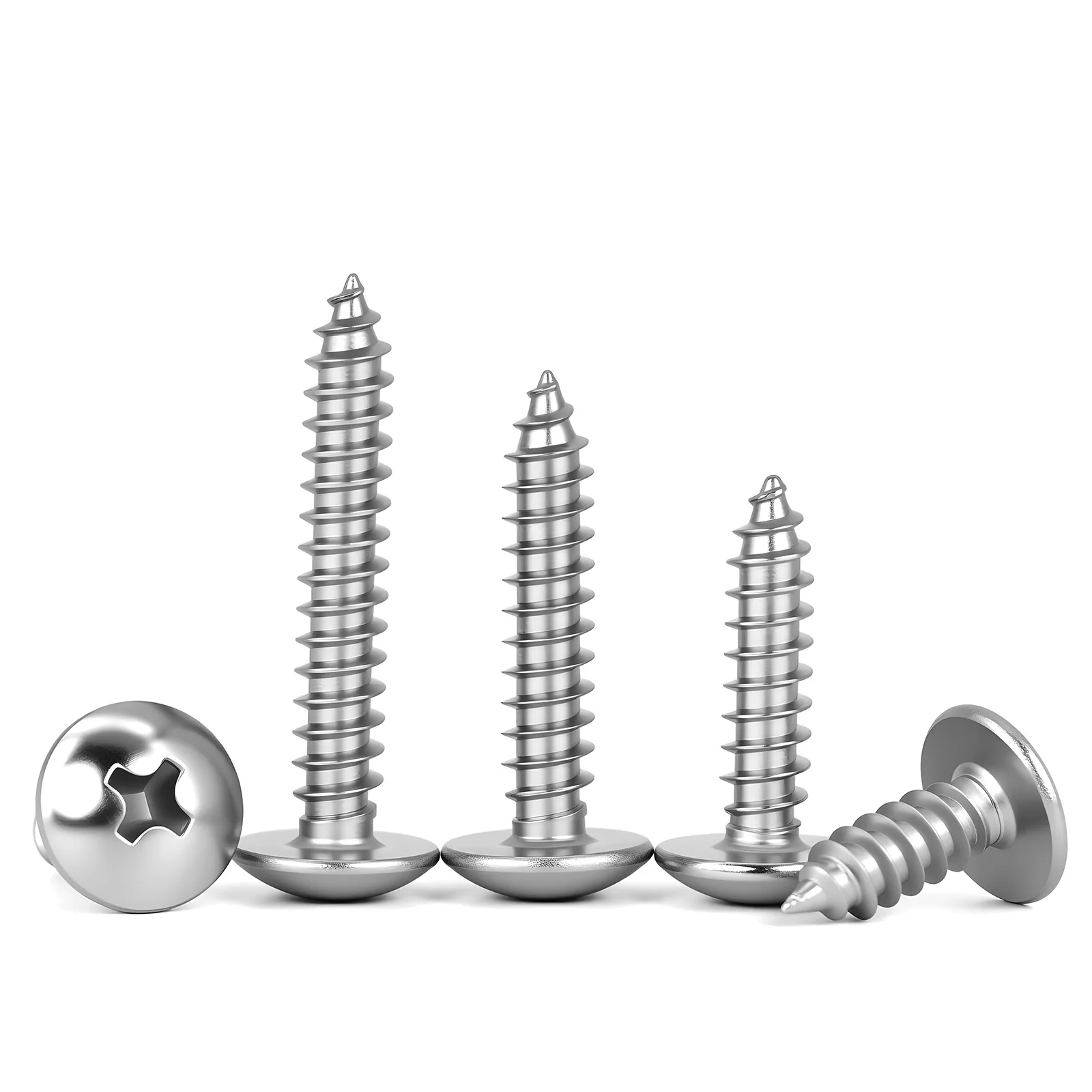 Truss Head Screws | 304 Stainless Steel Phillips Self-Tapping | M3-M6 Mushroom Head - Thumbnail 6