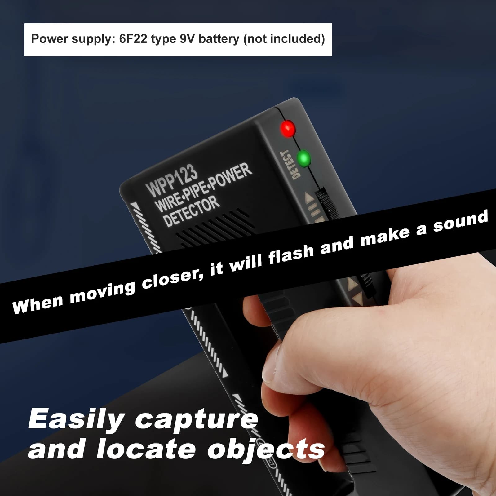 Wall Scanner | High-Sensitivity AC Wire & Metal Detector | Visual & Audio Alert System - Thumbnail 4