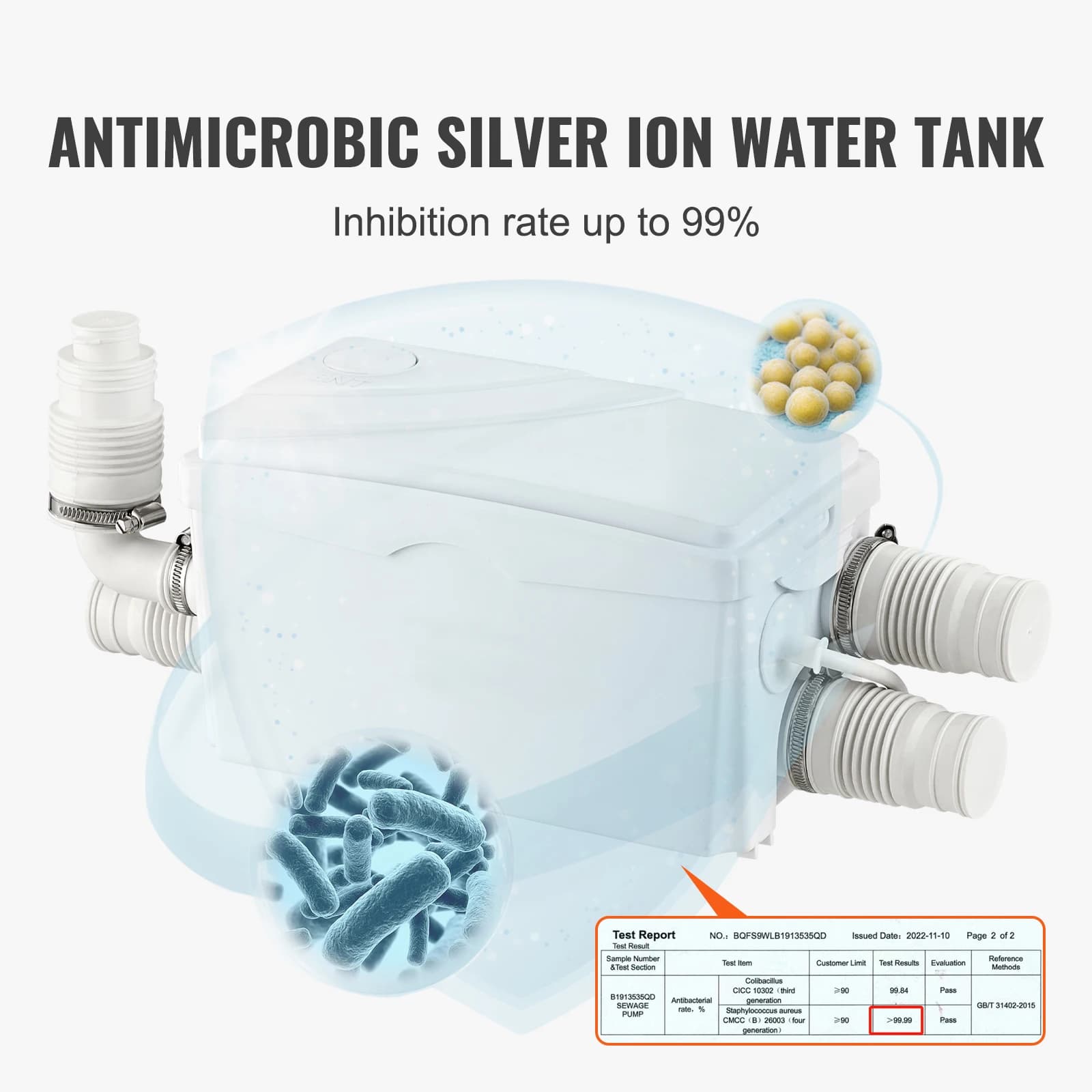 350W Macerator Sewage Pump | 6000L/h Flow with 3 Inlets | Sump & Water Disposal - Thumbnail 4