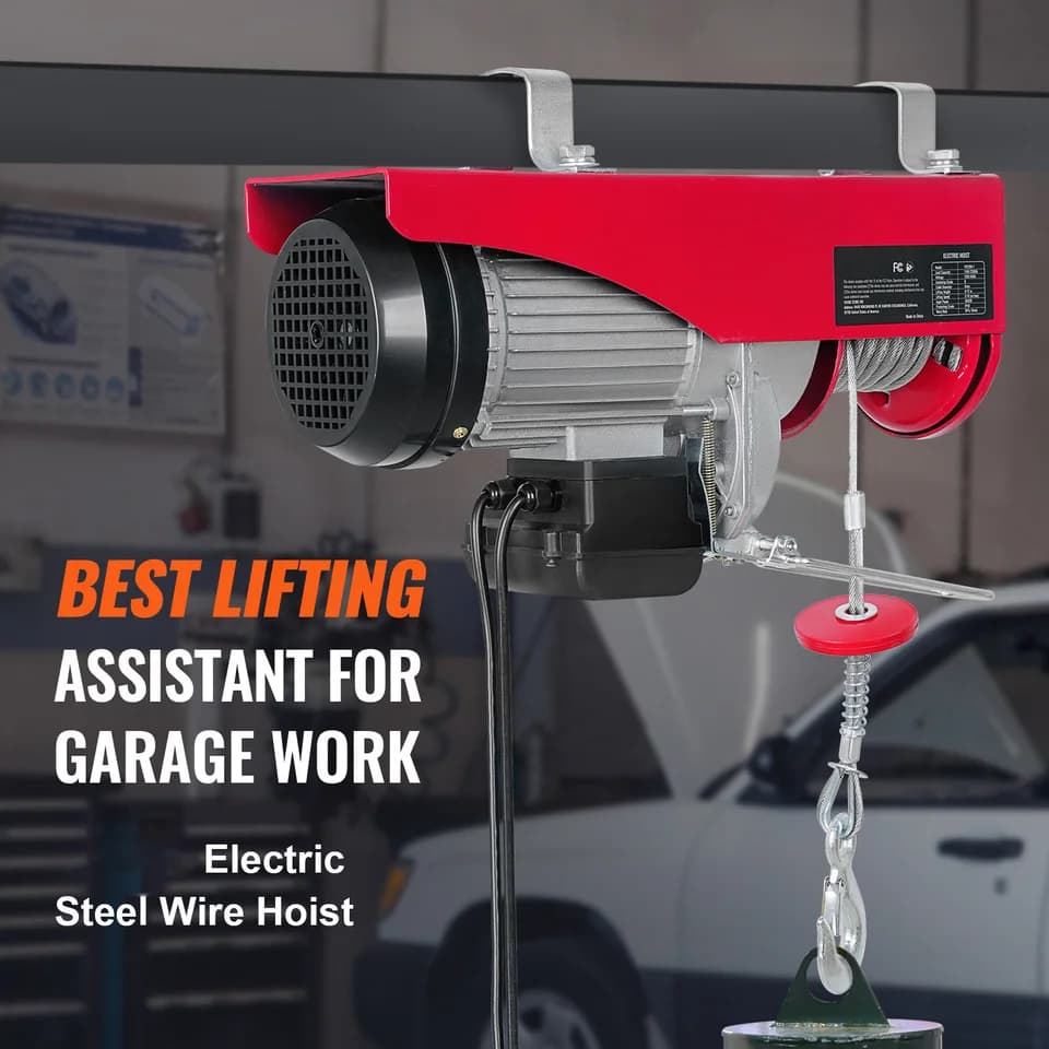 Come Along Winch | 800kg Lifting Crane | Wireless Remote for Garage - Thumbnail 2