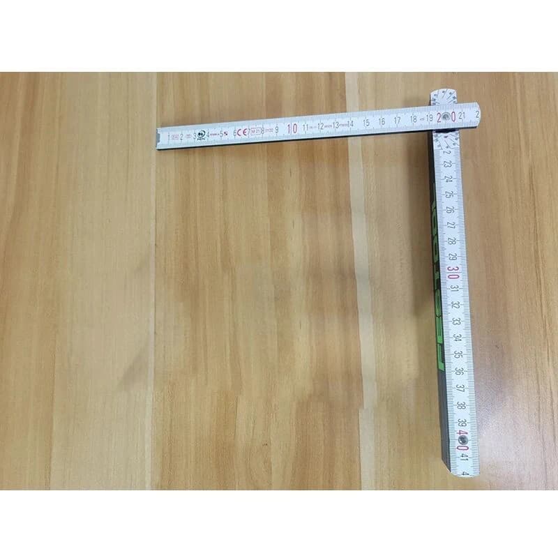 Folding Metre Rule | 2M Wooden Ruler with 10 Links | Abrasion-Resistant Measuring Tool - Thumbnail 4