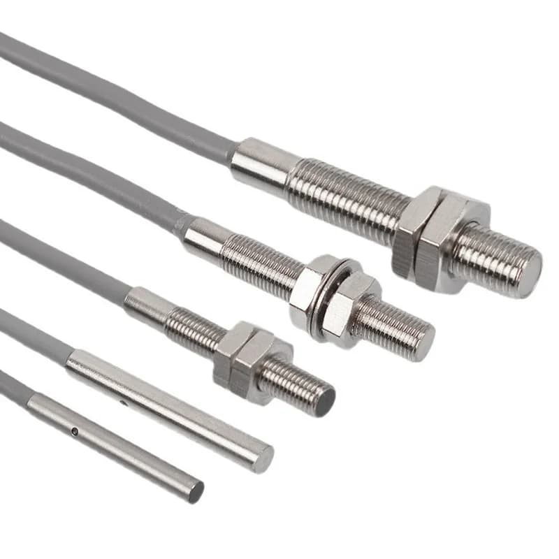 Mini Proximity Switch IP65 Waterproof Inductive Sensor with 2m cable, showing NPN/PNP and NO/NC configurations for metal sensing.