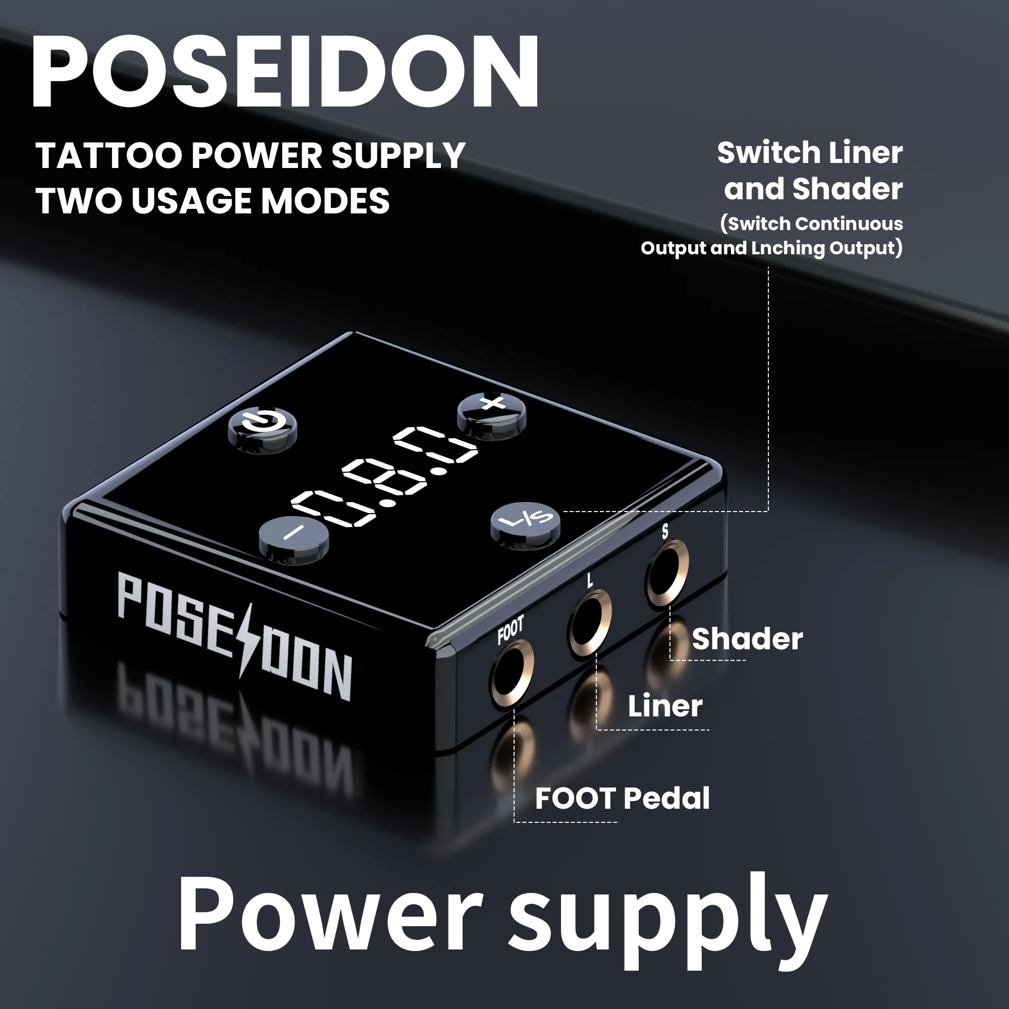Tattoo Power Supply | High-Precision Voltage Control | Wired Studio Machine Power Unit - Thumbnail 2