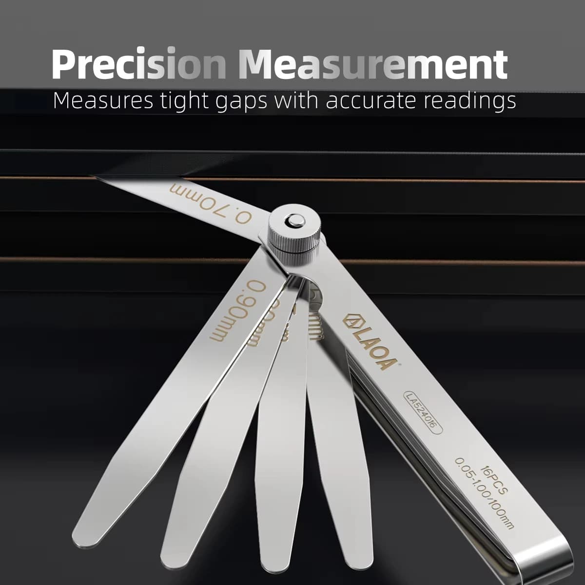 Feeler Gauge Set | Metric 0.02-1.0mm Thickness | Spark Plug Gap Tool - Thumbnail 3