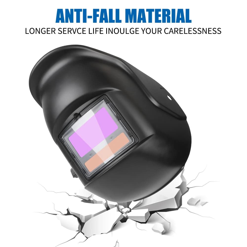 Auto-Darkening Welding Helmet | True-Color Large View Lens | Solar-Powered for Arc Weld & Grind - Thumbnail 3