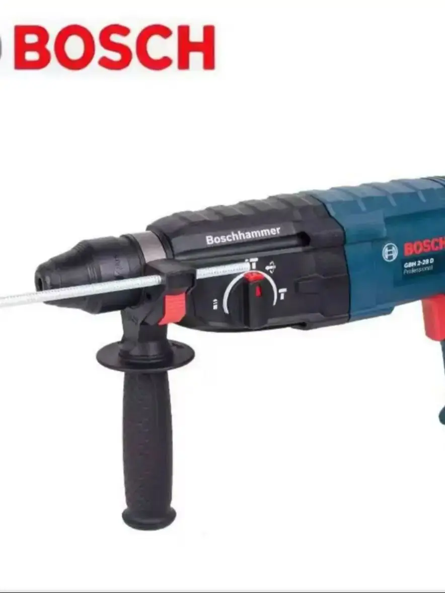 Heavy-Duty Rotary Hammer Drill | Bosch 1100W SDS-Plus | Professional Concrete & Brick Drill with 3 Bits - Thumbnail 3