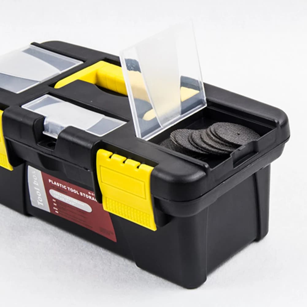 10 Inch Portable Tool Box | Two-Layer Plastic Design | Mini Multi-Functional Accessories Set - Thumbnail 7