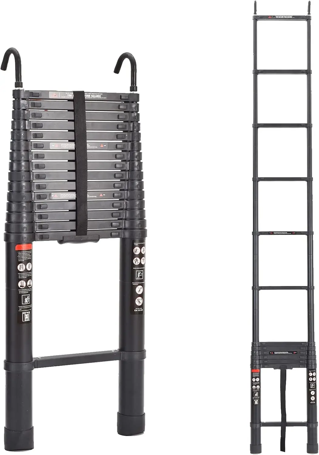aus Aluminium | 20.3ft/6.2M, 330lbs Tragkraft | Mit abnehmbaren Dachhaken - Thumbnail 3