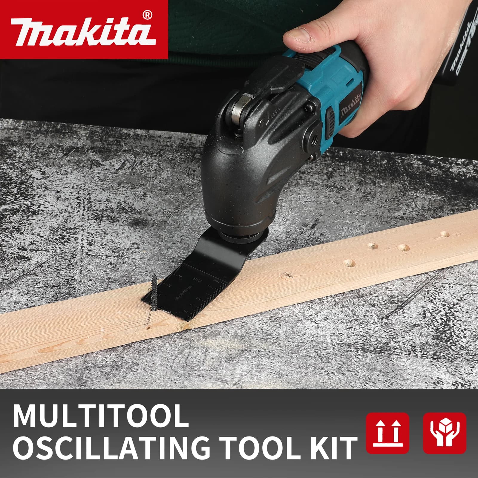Makita 18V Brushless Oscillating Multi-Tool | Quick-Change System | Professional Renovation & Trimming Kit - Thumbnail 2