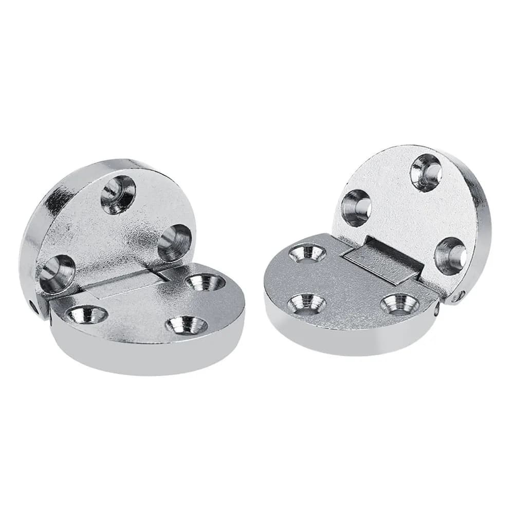 Alloy 180 Degree Folding Hinge | Heavy-Duty Cast Strap Design | Round Edge Drop Leaf Cabinet Hardware - Thumbnail 5