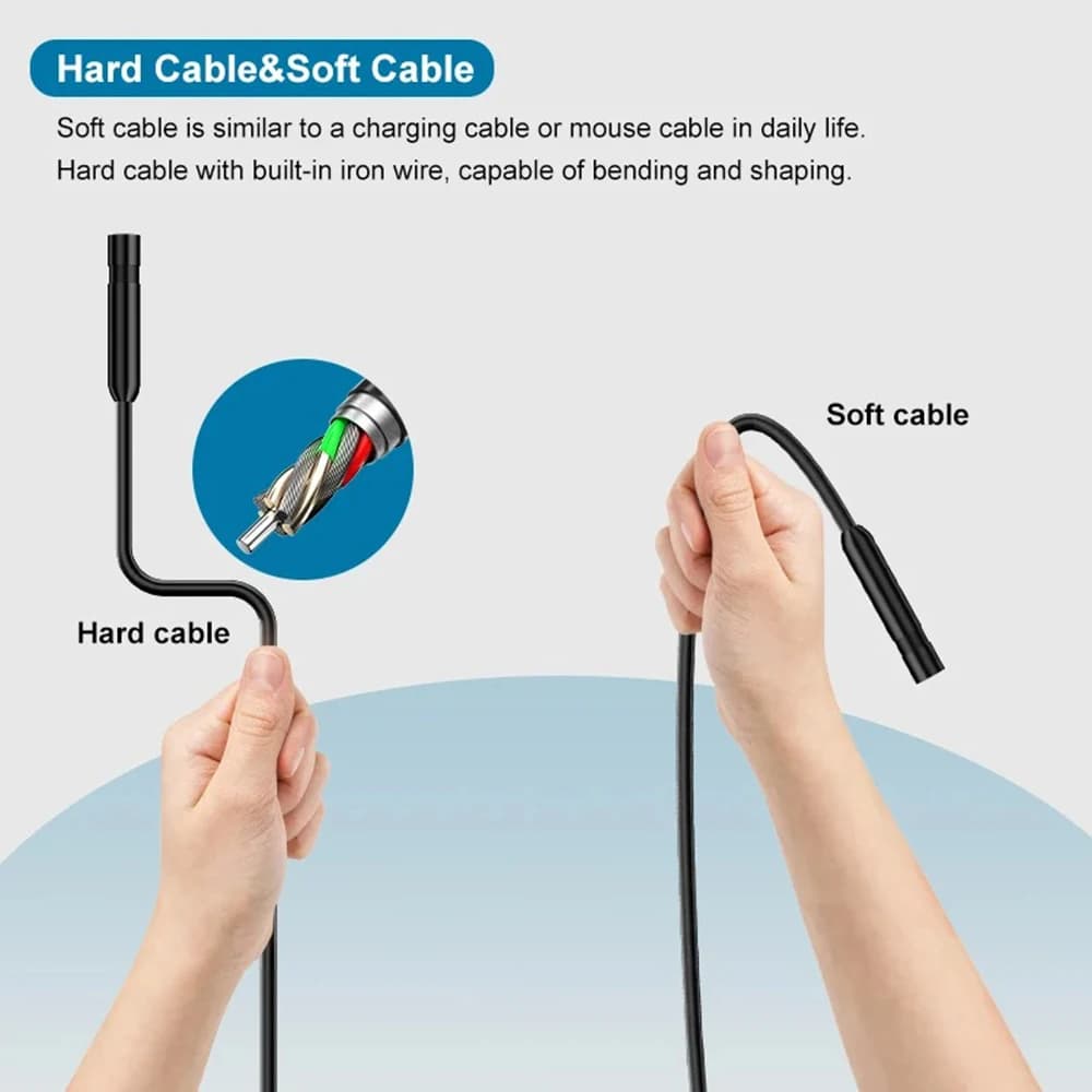 Industrial Endoscope Camera | Dual Port for iOS/Android | 960P Inspection Borescope - Thumbnail 3