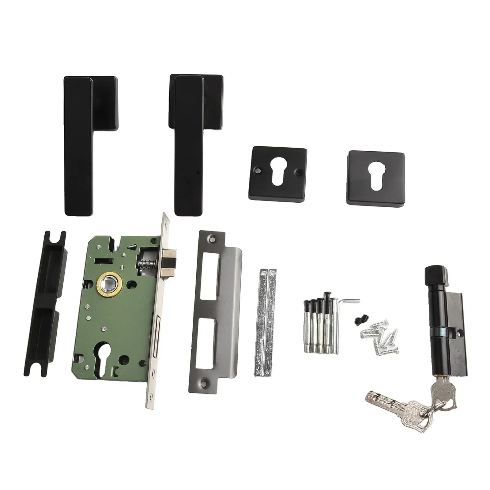 Interior Door Handle Lock | Versatile for Living Room & Bedroom Doors | High-Quality Materials - Thumbnail 3