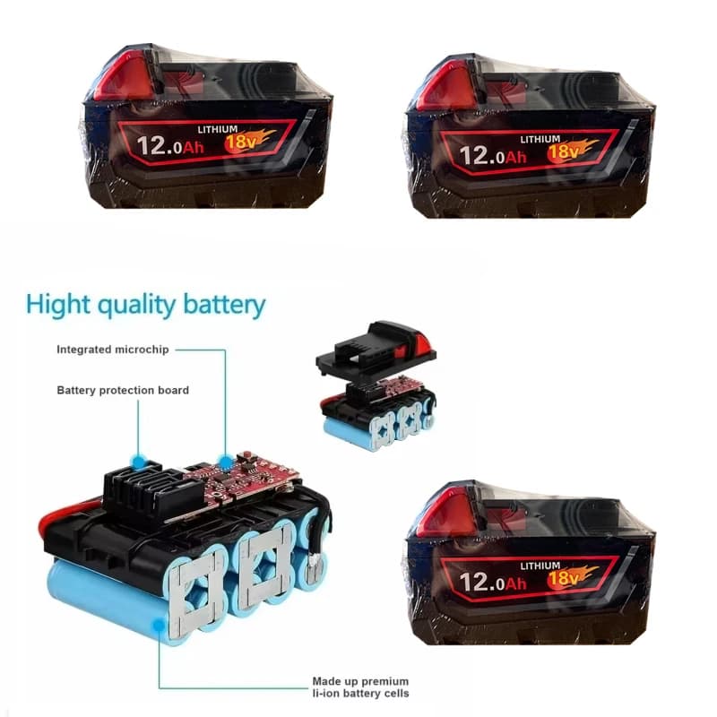 Replacement Battery for Milwaukee 18V Tools | Lithium-Ion Power Source | For Drills & Impact Wrenches - Thumbnail 2