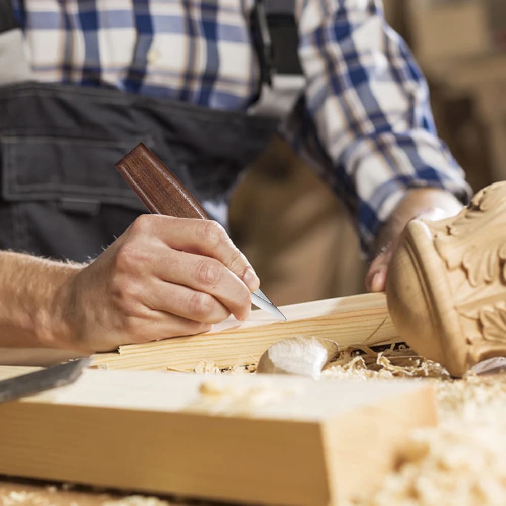 Wood Carving Knife Set | Handcrafted Spoon & Detail Carving Tools | Premium Woodworking Hand Tools - Thumbnail 6