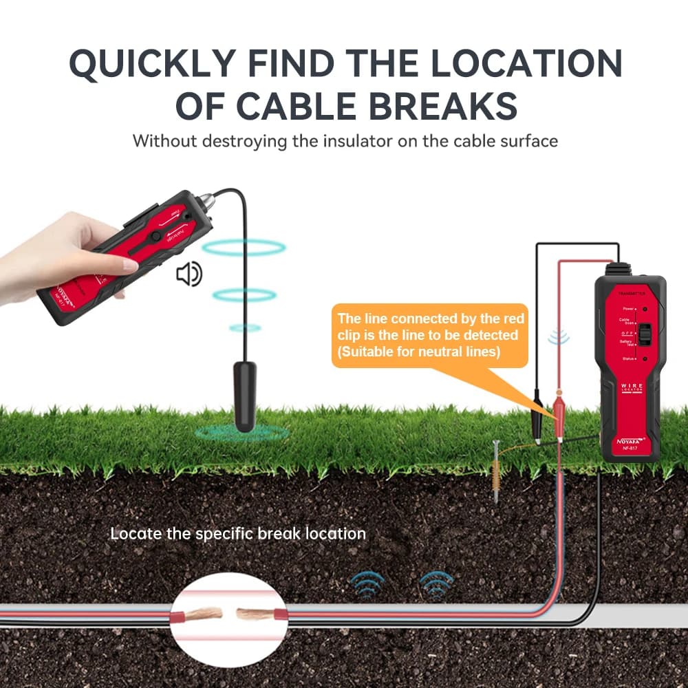 Underground Cable Locator | Visual Fault Wire Tracer | Anti-Interference Cable Tester - Thumbnail 2
