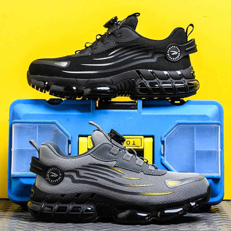 Men's Safety Work Shoes | Breathable & Odor Protection | Fashionable Casual Design - Thumbnail 5