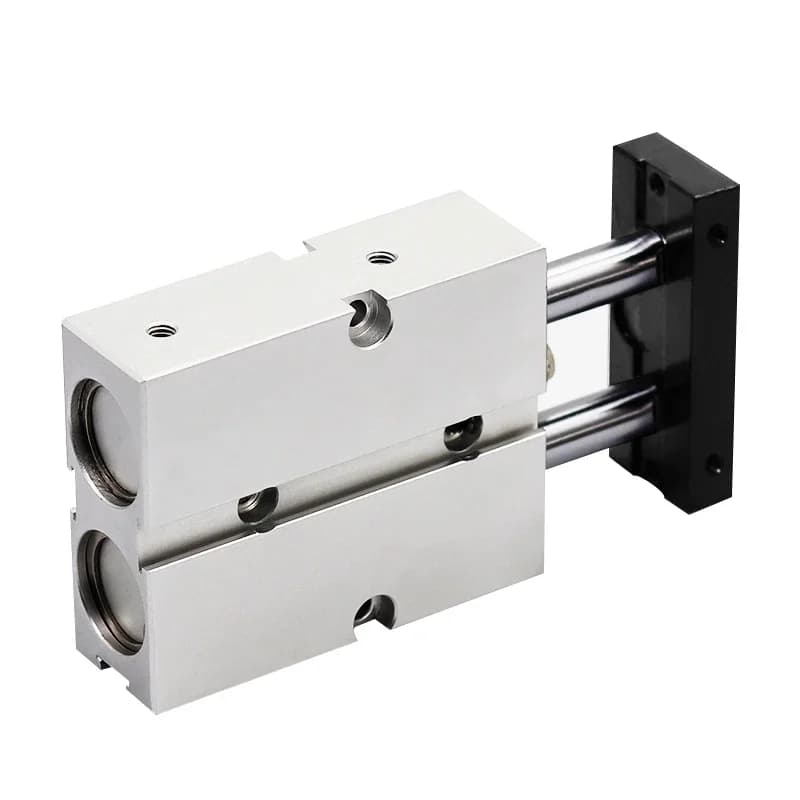 Double-Rod Pneumatic Cylinder | Aluminum Alloy | 10-32mm Bore | 30-75mm Stroke