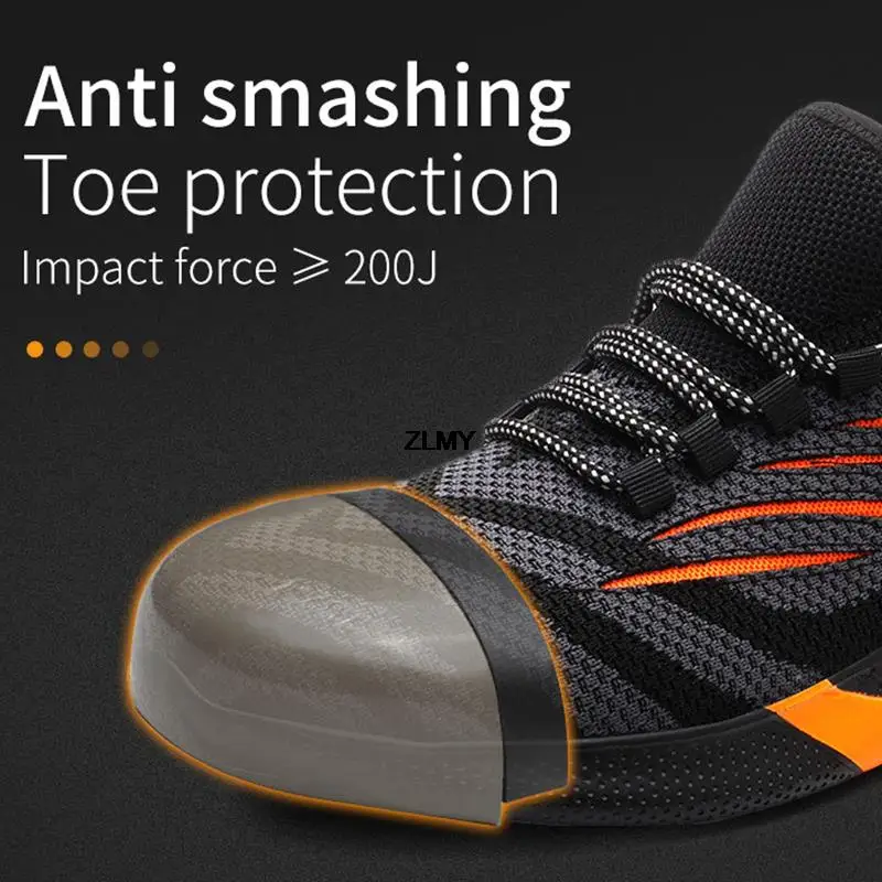 Safety Boots | Steel Toe Anti-Stab Work Sneakers | Men's & Women's Plus Size 48 - Thumbnail 4