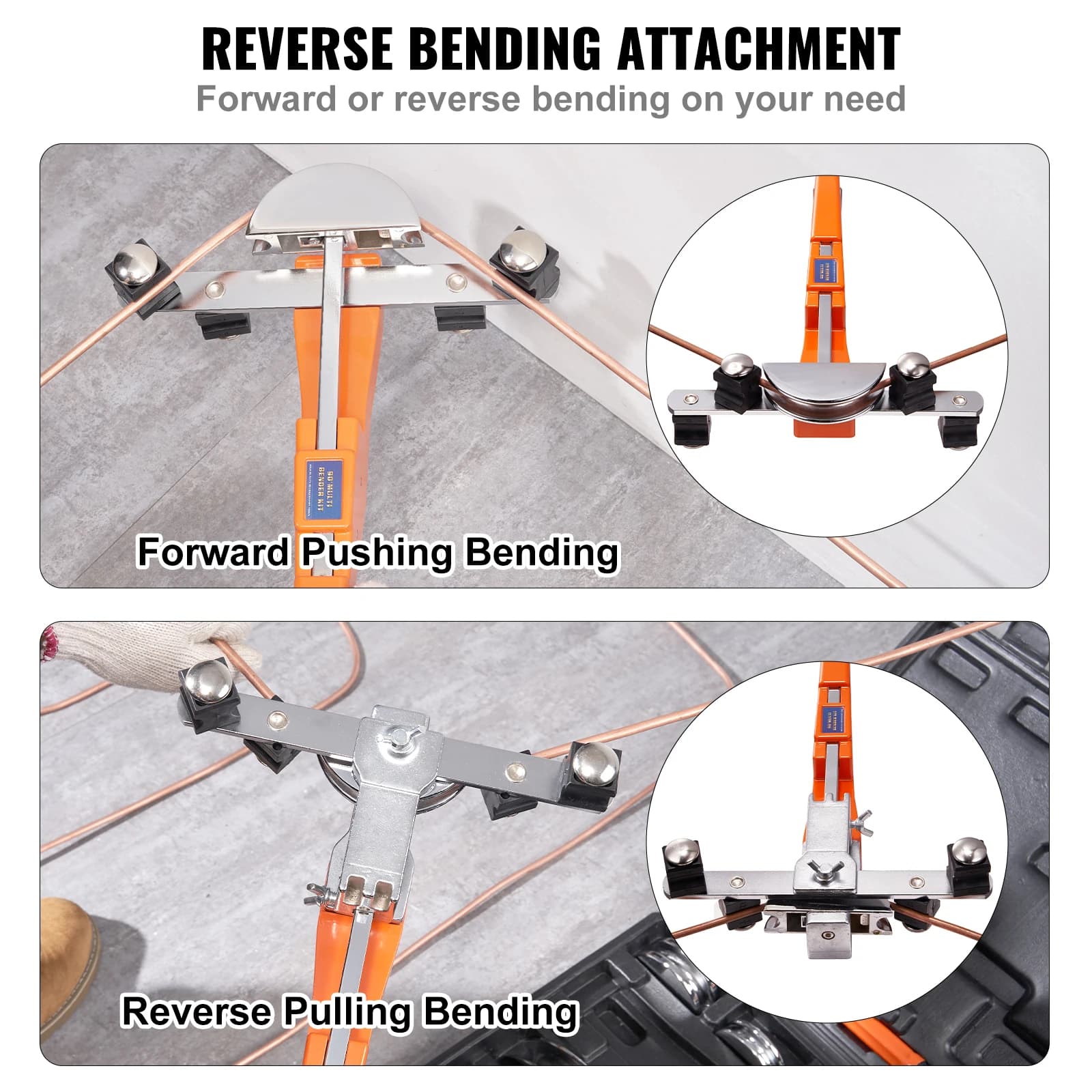 Ratcheting Tube Bender Kit | 7-Die Set for HVAC & Refrigeration Repair | Heavy-Duty Pipe Cutter - Thumbnail 5