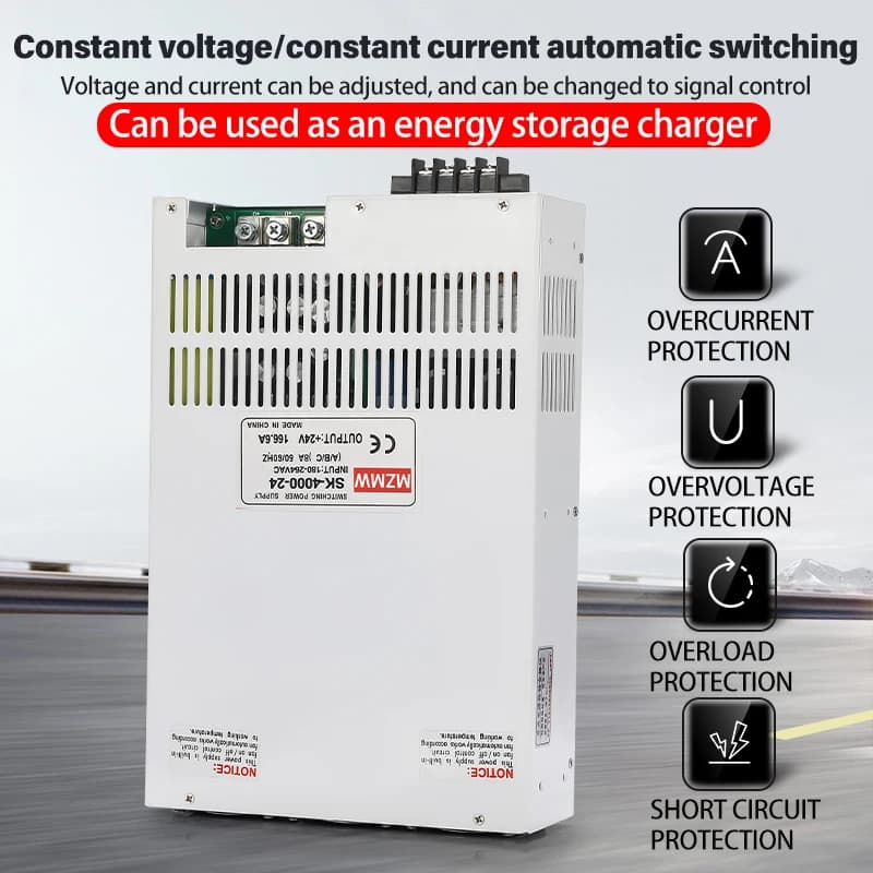 Adjustable Switching Power Supply | 4000W 220V/380V AC-DC | CC/CV for Battery Charging - Thumbnail 3