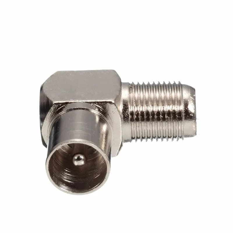 90-Degree Coaxial Cable Adapters | 5-Piece Set | F Female to Male TV Aerial Connectors - Thumbnail 7