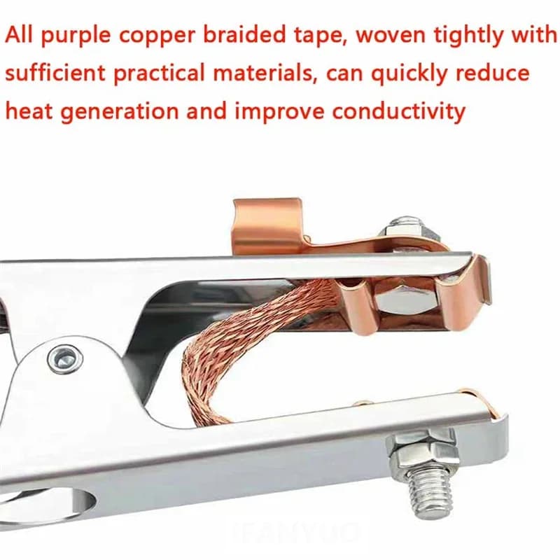 Welding Ground Clamp | 300A-1000A Heavy-Duty Earth Connection | Secure Arc Welding Work Clamp - Thumbnail 3