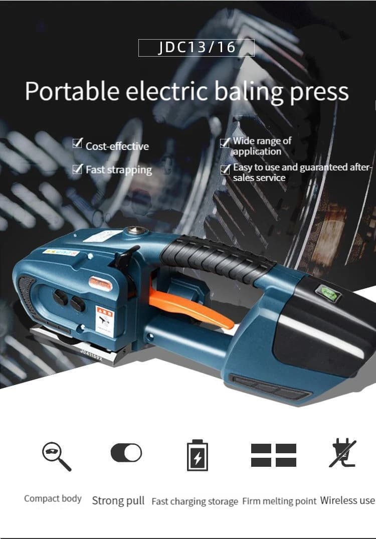 Electric Strapping Tool | Automatic PET/PP Banding | 13mm-16mm Portable Packaging Machine - Thumbnail 2