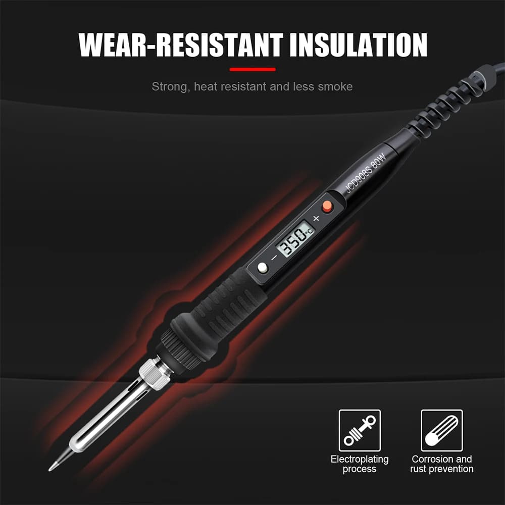 60W/80W Adjustable Temperature Soldering Station | Digital LCD Display | 110V/220V Welding Tool - Thumbnail 5