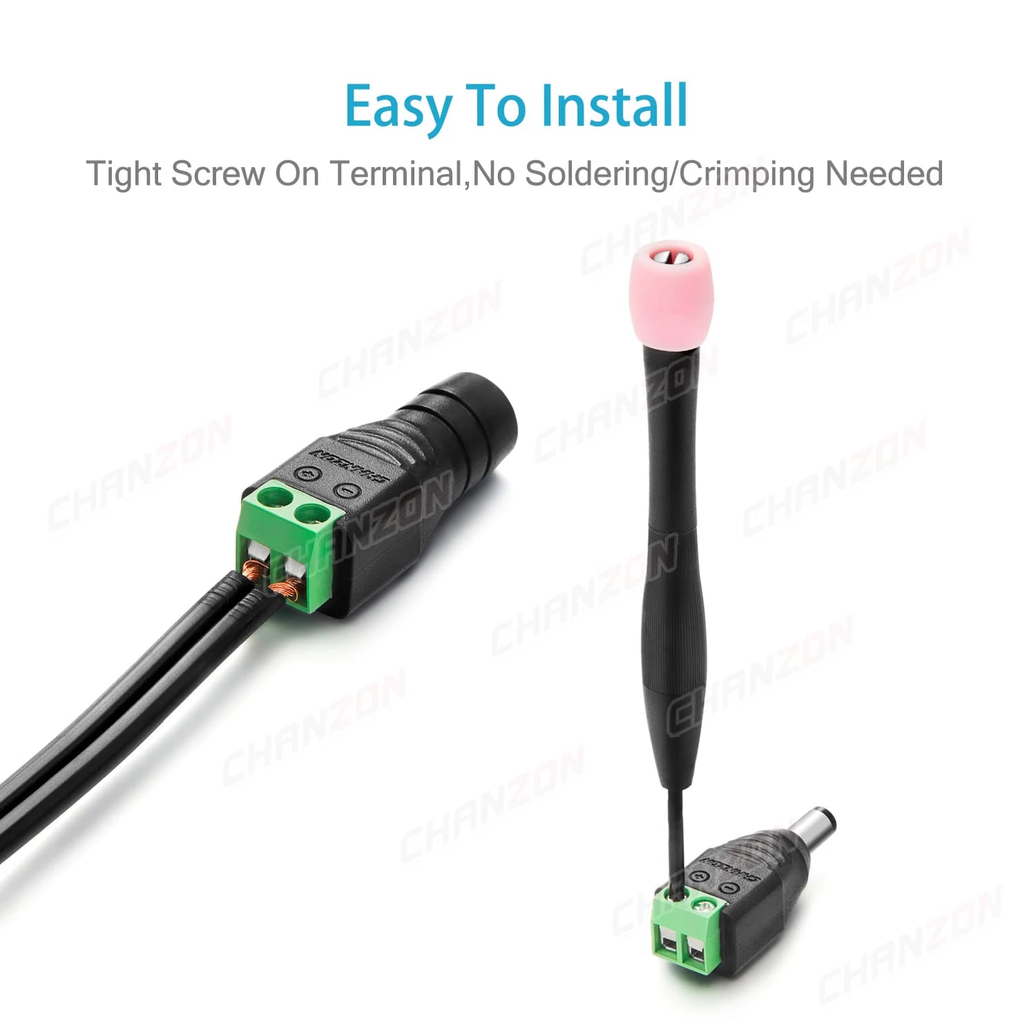 12V DC Power Connector Kit | 2.1x5.5mm Barrel Plugs & Sockets for CCTV & LED Strips - Thumbnail 5