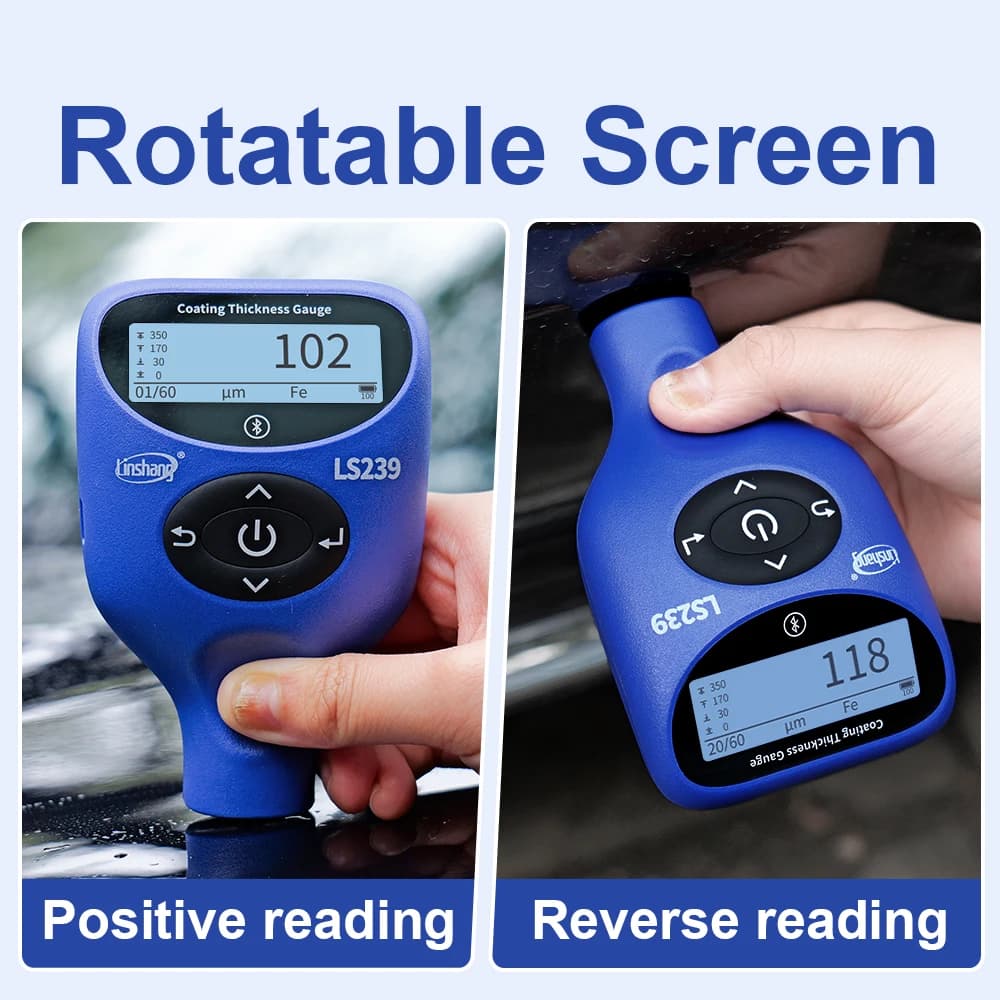 Professional Paint Thickness Gauge | High-Precision Coating Tester | Tri-Color Display - Thumbnail 6