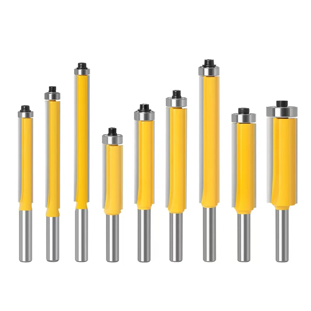1/4′′ 8mm Shank Long Blade Flush Trim Router Bit With Bearin - Premium Tools & Hardware > Tool Accessories with professional quality and features