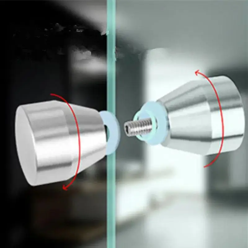 Back-to-Back Glass Door Handle | Aluminum Alloy Puller | Shower & Bathroom Cabinet Hardware - Thumbnail 3