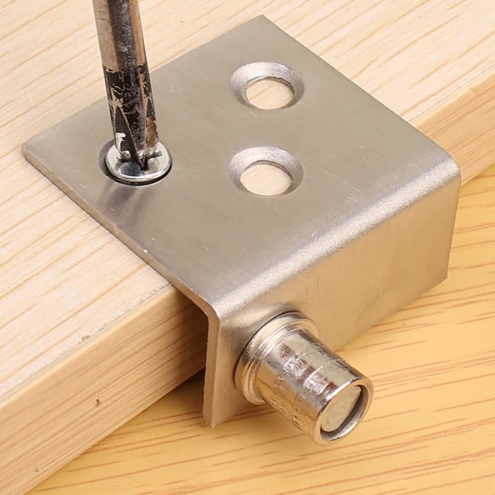 Rotation Shaft Cabinet Hinge | Stainless Steel 6-Hole Mounting | For Bookcase & Furniture Doors - Thumbnail 2