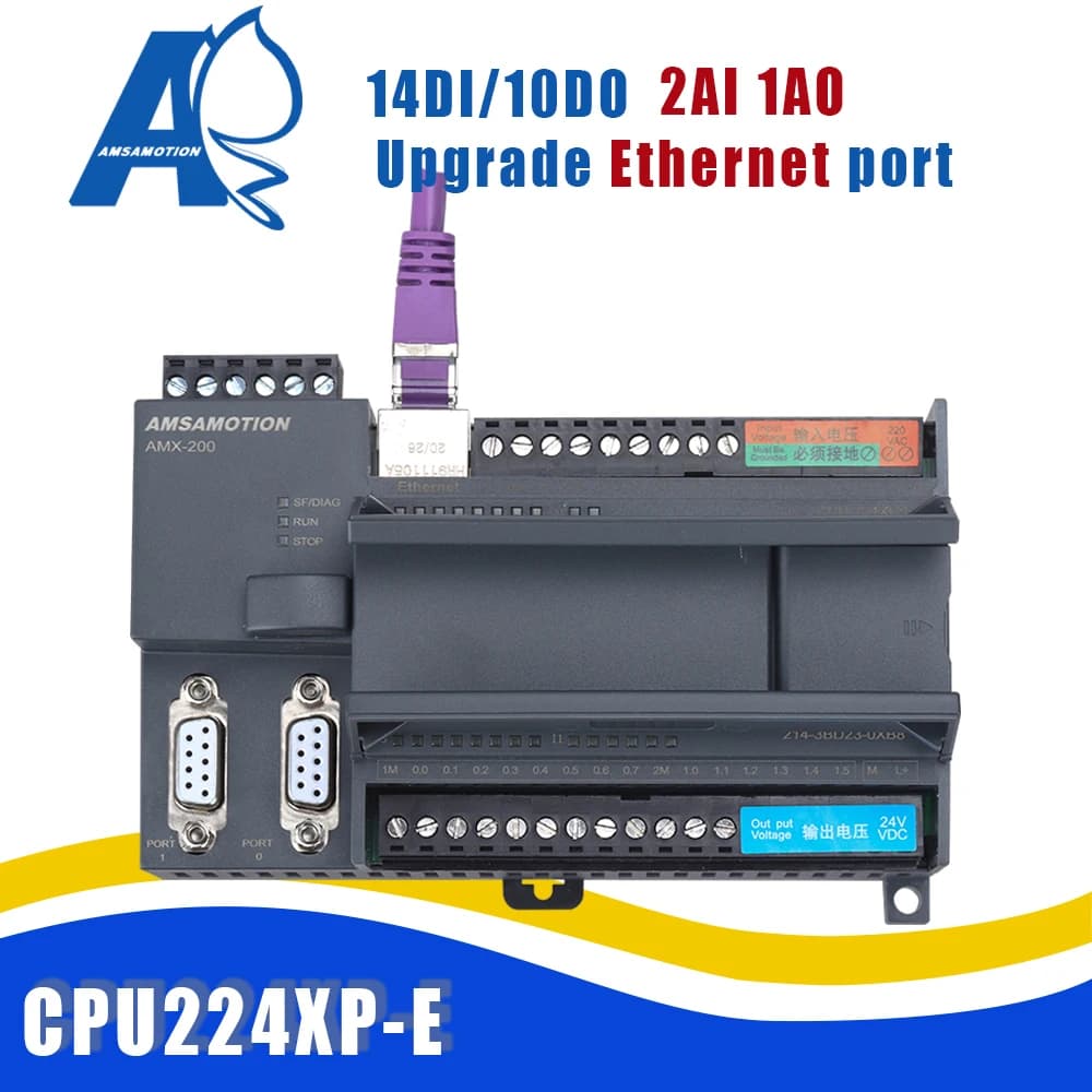 PLC Controller | S7-200 Compatible | 220V with 2AI/1AO I/O | Relay & Transistor Output - Thumbnail 2