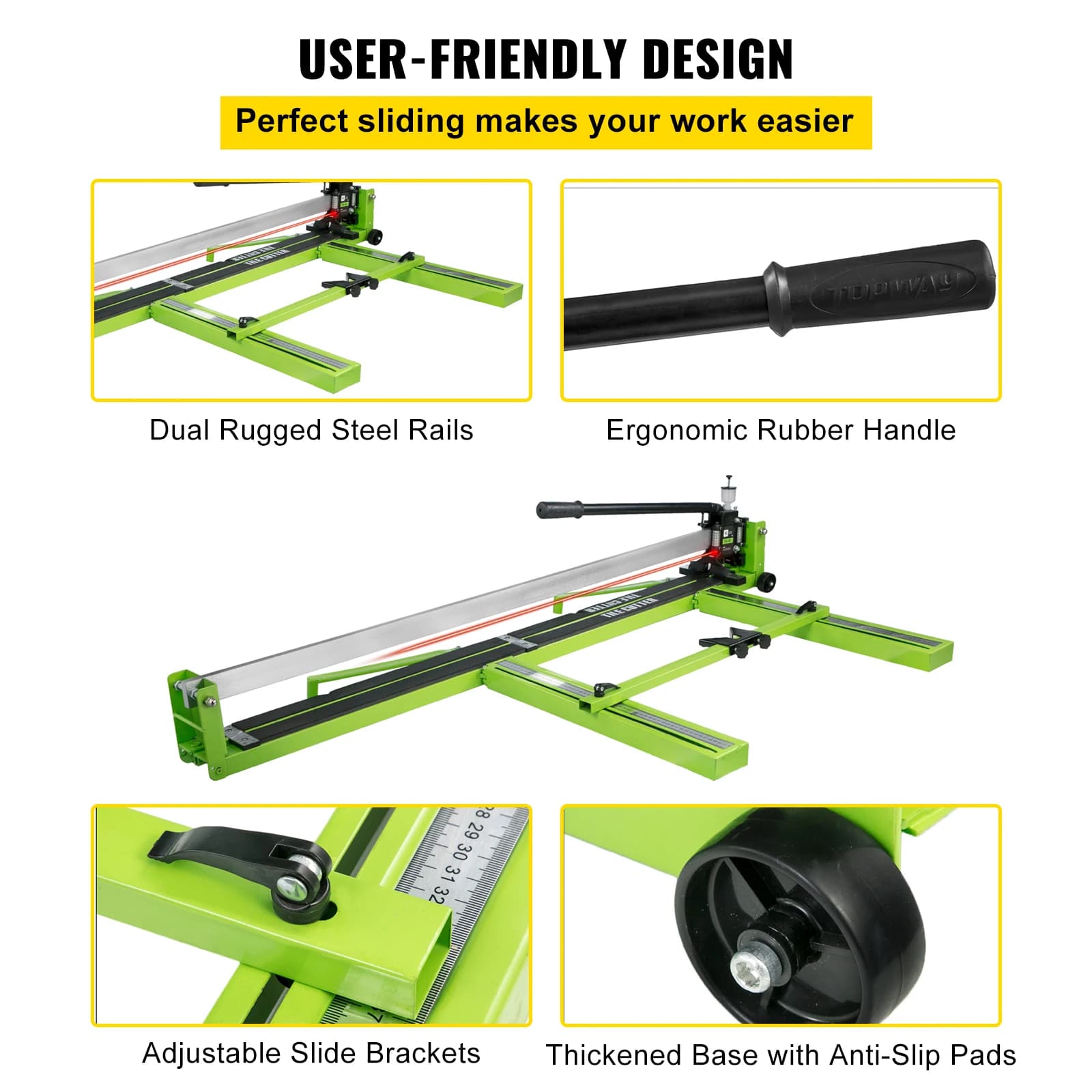 Manual Tile Cutter with Laser Guide | Precision Floor & Porcelain Cutting Tool - Thumbnail 6