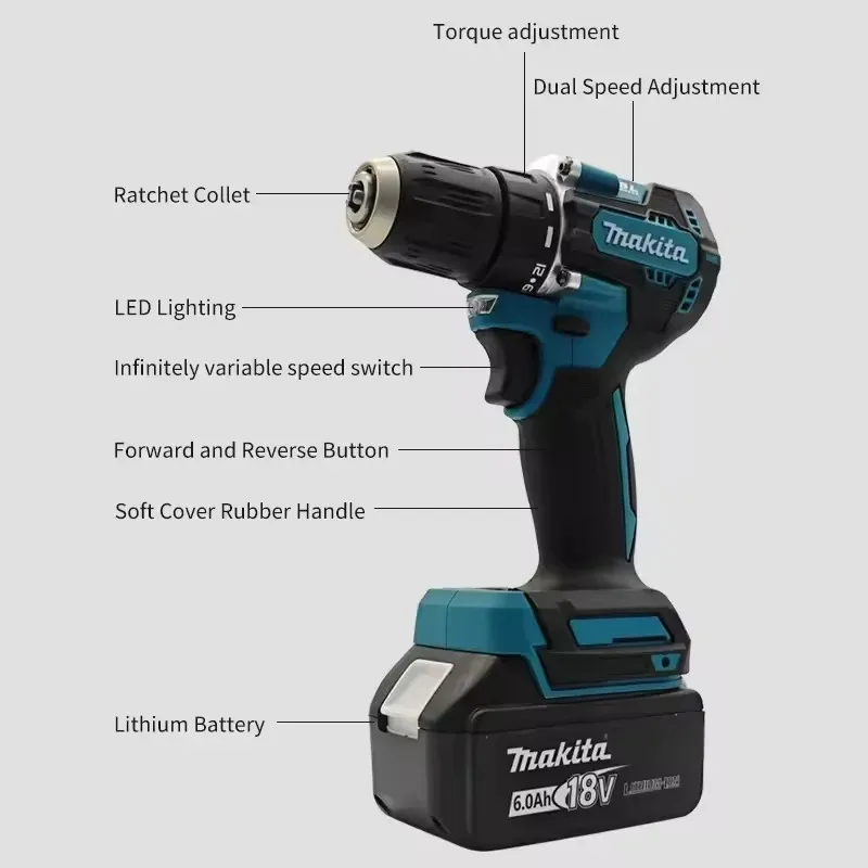 Makita 18V 6.0Ah Replacement Battery | High-Capacity Power for BL1830B, BL1840B, BL1850B Tools - Thumbnail 3