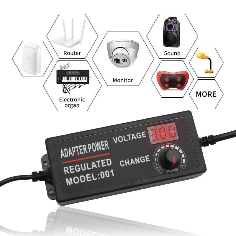 Adjustable DC Power Supply | 3V-36V Variable Voltage | 3A Max Output | LED Display - Thumbnail 5