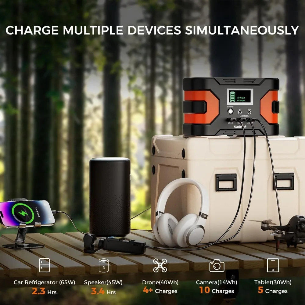 Power Station | 150W AC Outlet & 166Wh Capacity | Solar-Ready for Camping & Emergency Backup - Thumbnail 3