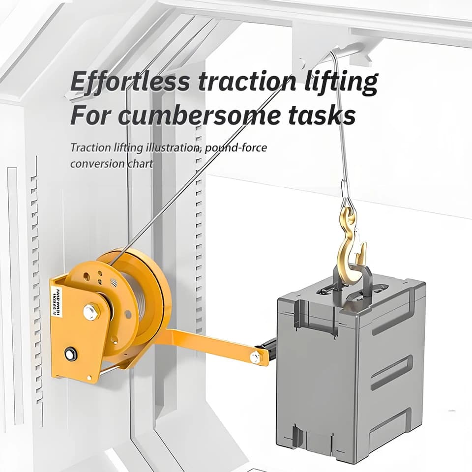 Heavy-Duty Lever Hoist | Two-Way Locking Crank | 1200 lbs for Boat & ATV - Thumbnail 3