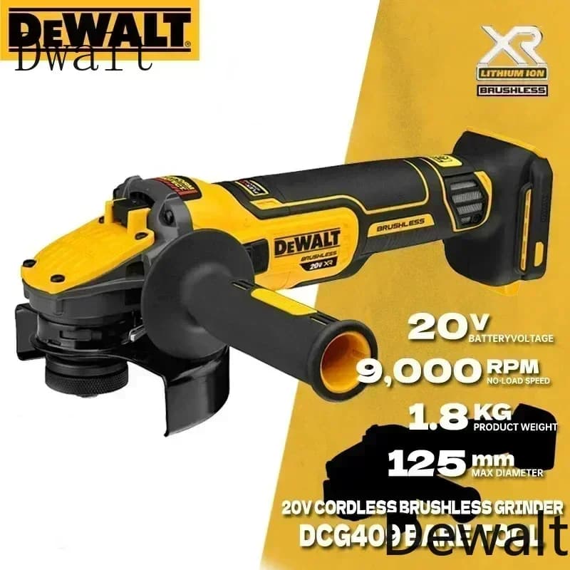 DeWalt DCG409 Brushless Cordless Angle Grinder | 20V MAX | 125mm Cutting & Polishing Power Tool - Thumbnail 3