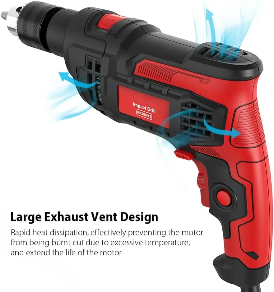 850W Hammer Drill | Variable Speed & Dual Function for Concrete & Wood - Thumbnail 3