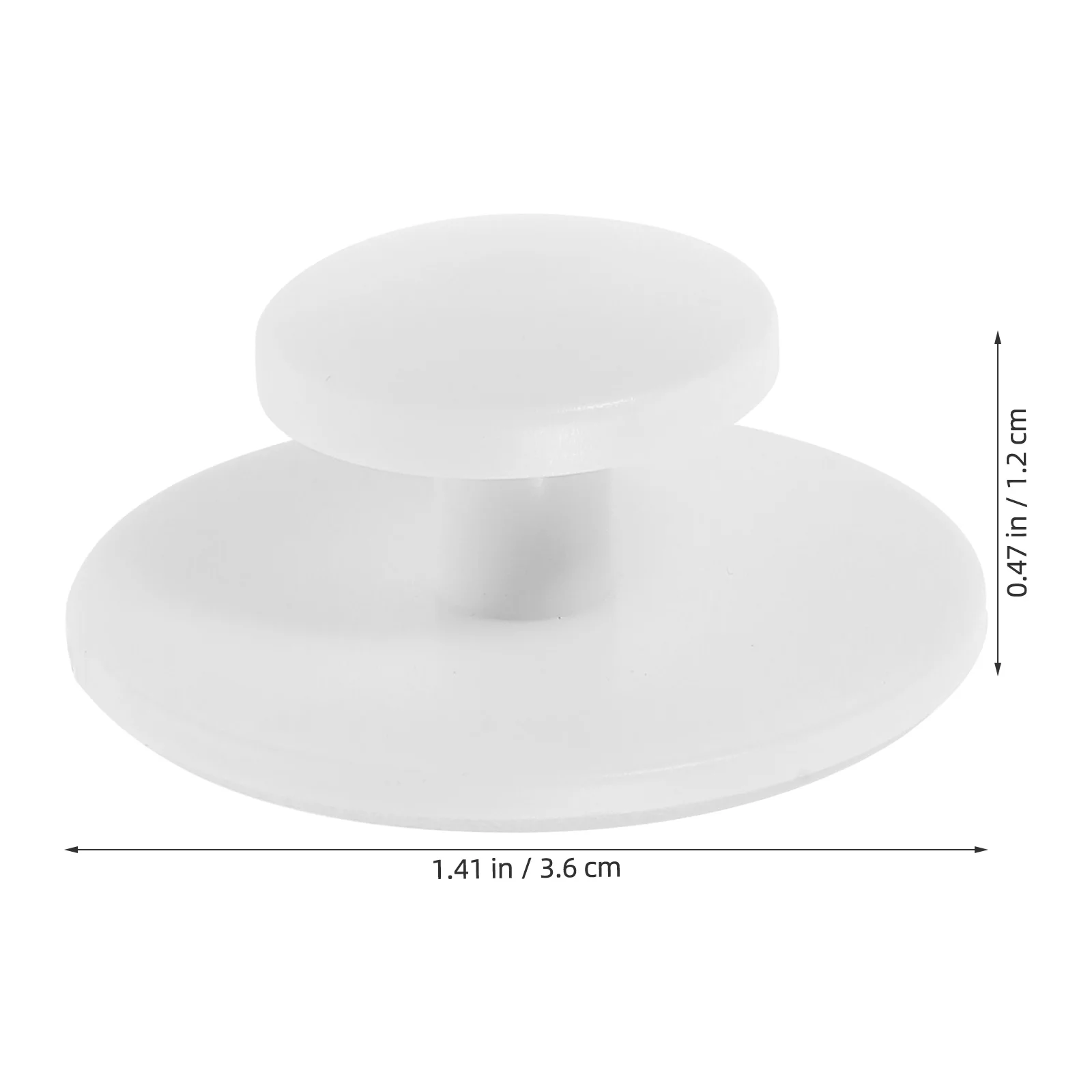 Self-Adhesive Drawer Knobs | 10pcs White Plastic | Quick-Install for Kitchen Cabinets & Glass Doors - Thumbnail 3