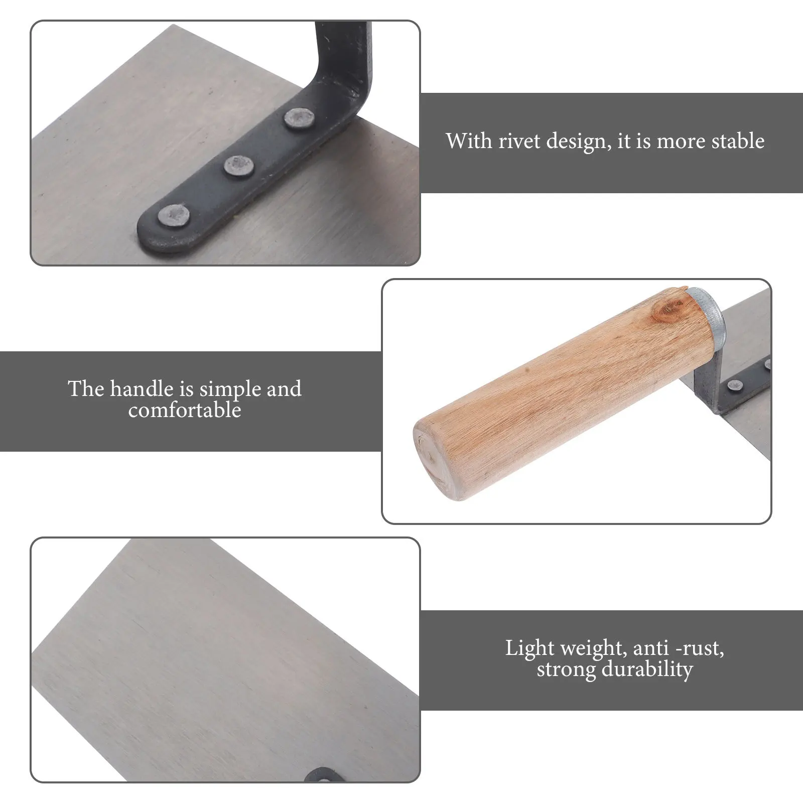4-Piece Stainless Steel Putty Knife Set | Rust-Resistant & Ergonomic Grip - Thumbnail 4