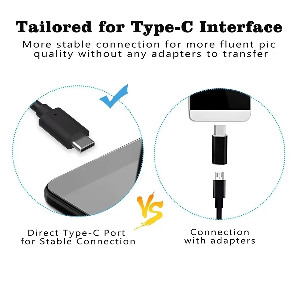 USB-C Endoscope Camera | 5.5mm Lens for Android & PC | Flexible Inspection Borescope with 6 LEDs - Thumbnail 2