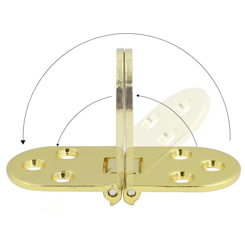 Self-Supporting Folding Hinge | Zinc Alloy Mounted Design | Foldable Table & Cabinet Door Hardware - Thumbnail 5