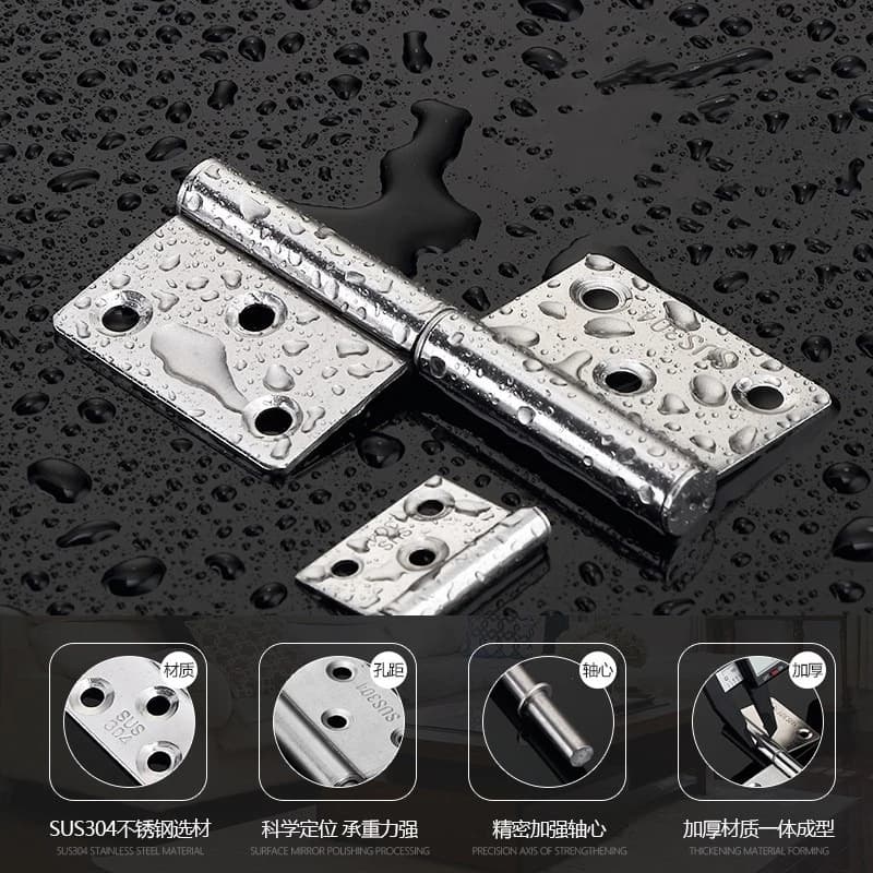 Door Hinges | 20pcs 2 Inch Flag Shape | Removable Aluminum & Bathroom Hardware - Thumbnail 2