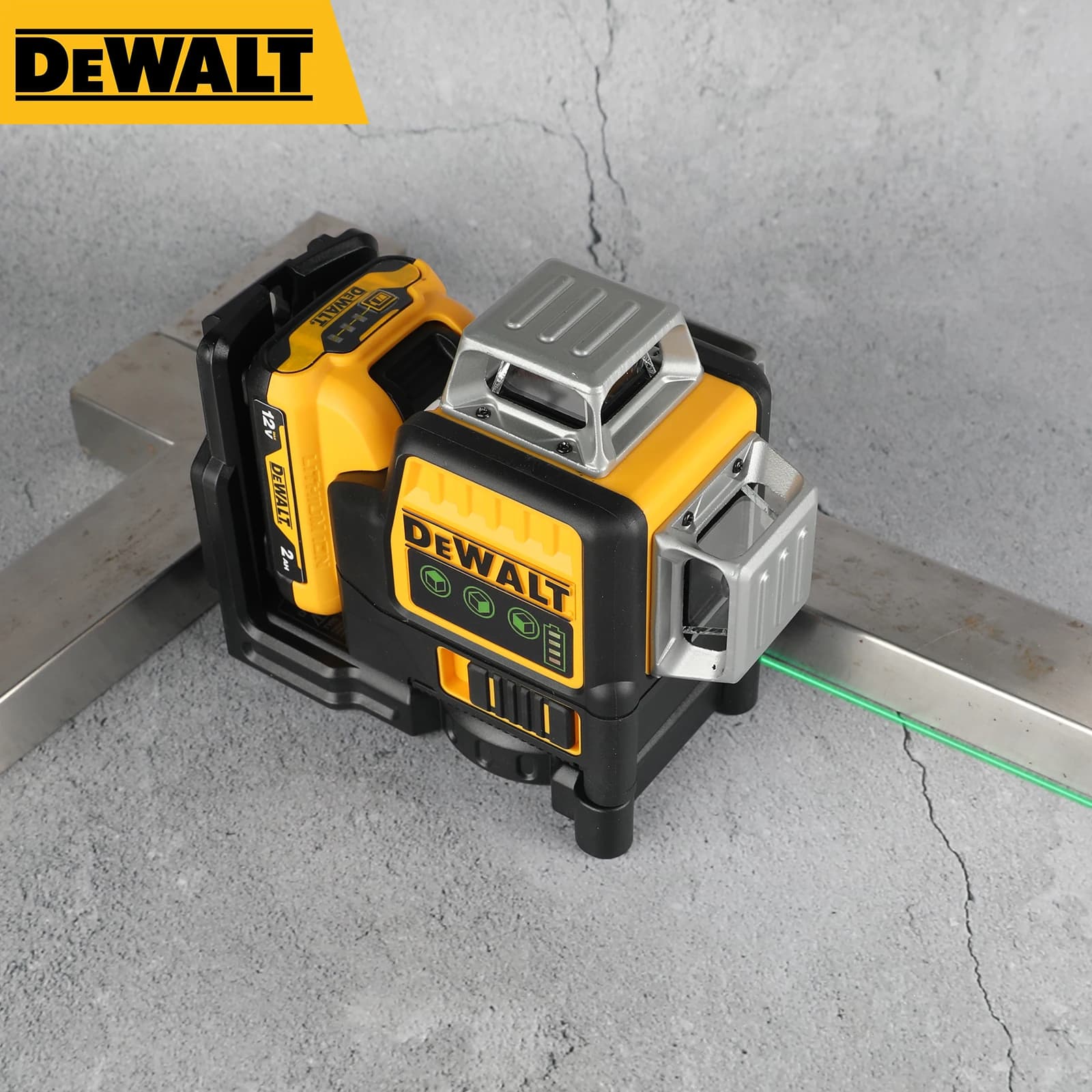 DeWalt DW089LG 360° Green Beam Laser Level | 3-Plane Self-Leveling | 12V Professional Grade - Thumbnail 3
