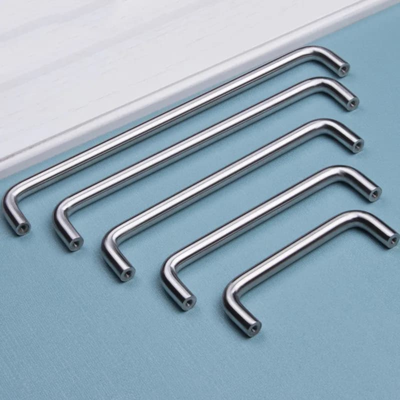 Steel U-Type Door Handles | 8mm Diameter | Dresser & Cabinet Knobs - Thumbnail 2